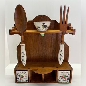 Vintage Royal Sealy Oil And Vinegar Spice Rack - Incomplete